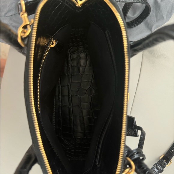 Balenciaga Black Croc-Embossed Satchel - Picture 3 of 5